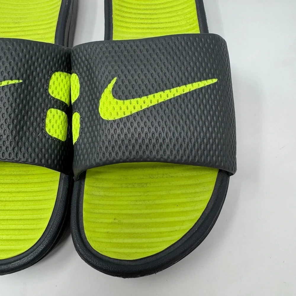Nike Benassi Solarsoft Slides‎ Sandals Anthracite Volt 431884-070 Men's Size 9
